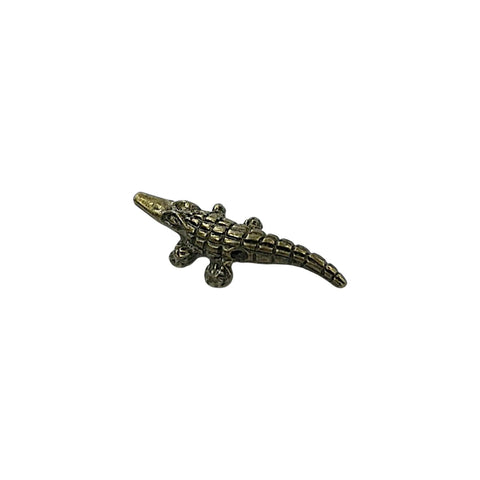 Handcrafted Alligator Pewter Charm Pendant – Silver or Antique Gold Finish | Made in USA Bayou Jewelry Accessory Michelle Marie Boutique  Charms and Pendants