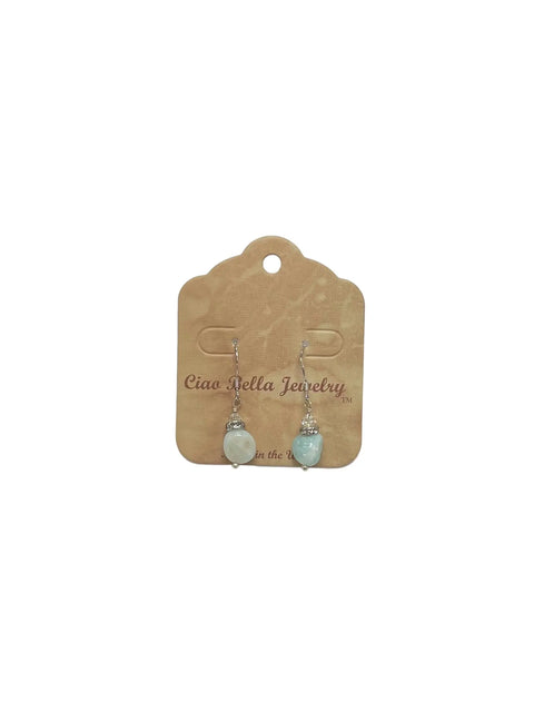 Handcrafted Amazonite Sterling Silver Dangle Earrings – Genuine Gemstone Jewelry | Made in USA by Ciao Bella Michelle Marie Boutique  Earrings