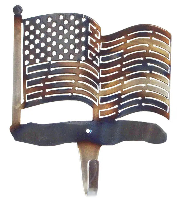 American Flag Coat Hook 7x6 Inch Steel – Made in USA | Knights Home ...