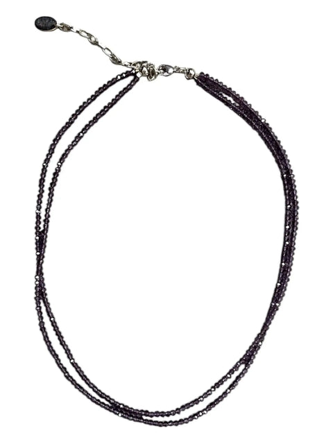 Handcrafted Amethyst Austrian Crystal Double Strand Necklace Adjustable Length | Made in USA Michelle Marie Boutique  Necklaces