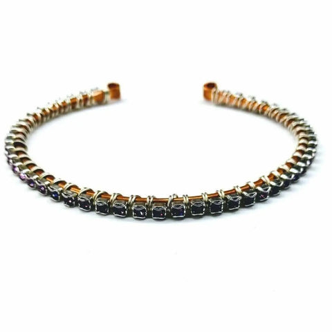 Handcrafted Amethyst Wire Wrapped Tennis Bracelet Bangle – Montana Artisan | Made in USA Alexa Martha Designs  Bangles /Bracelets