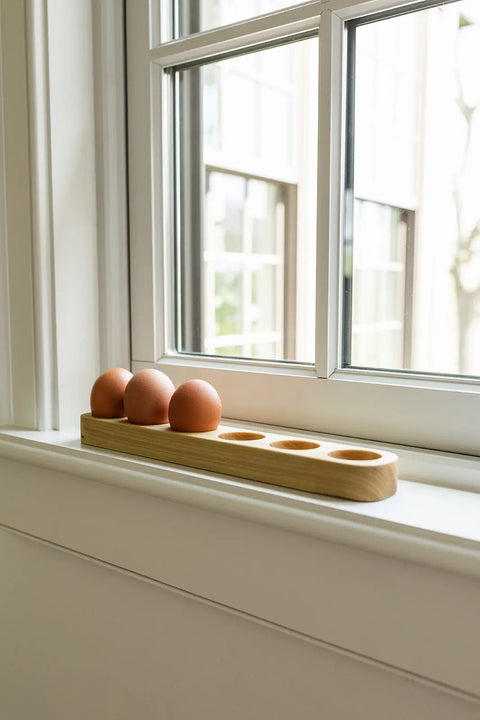 Handcrafted Amish Ash Wood Egg Holder – Dozen and Half Dozen Sizes | Food-Safe Finish – Made in USA Millstream Home  Kitchen + Dining