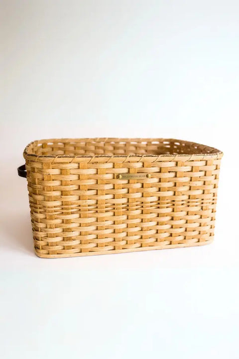 Handcrafted Amish Laundry Basket 23x16x11 Inch – Durable Seagrass Storage Tote with Leather Handles | Made in USA Millstream Home  Baskets
