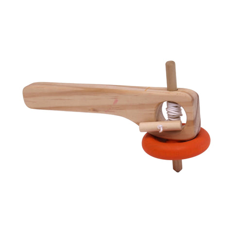 Handcrafted Amish Wooden Spinning Top Toy with Pull String – 8 Inch Pine Classic Toy | Made in USA Amish Toy Box  Toy