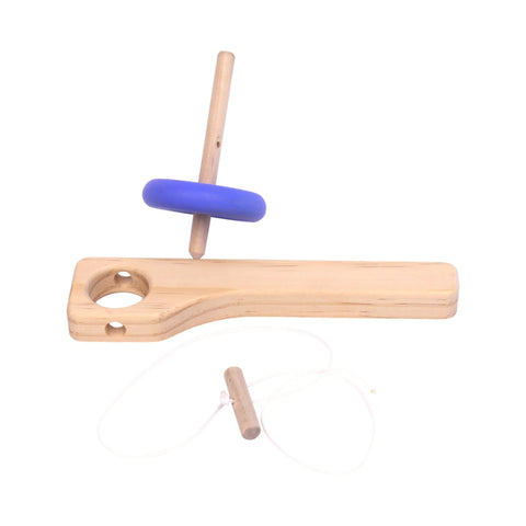 Handcrafted Amish Wooden Spinning Top Toy with Pull String – 8 Inch Pine Classic Toy | Made in USA Amish Toy Box  Toy