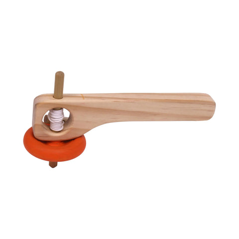 Handcrafted Amish Wooden Spinning Top Toy with Pull String – 8 Inch Pine Classic Toy | Made in USA Amish Toy Box  Toy
