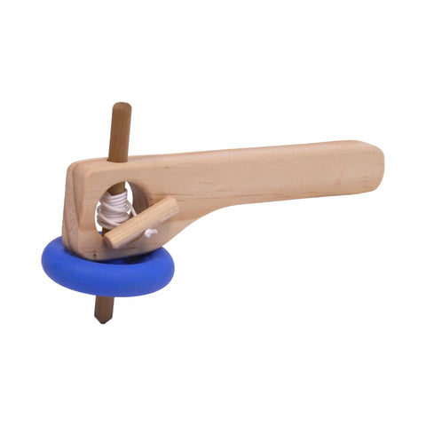Handcrafted Amish Wooden Spinning Top Toy with Pull String – 8 Inch Pine Classic Toy | Made in USA Amish Toy Box  Toy