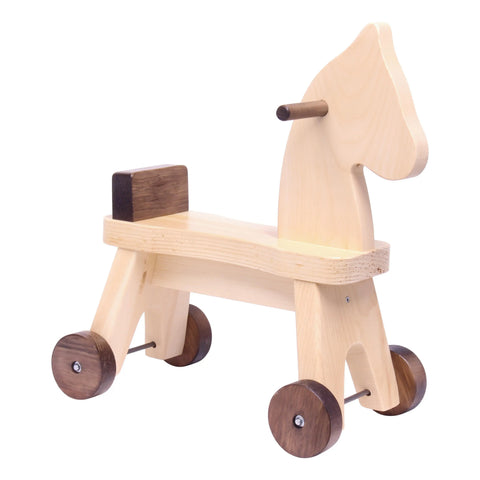 Handcrafted Amish Wooden Toddler Ride-On Horse Toy 18 Inch – Non-Toxic Finish | Made in USA Amish Toy Box  Toy