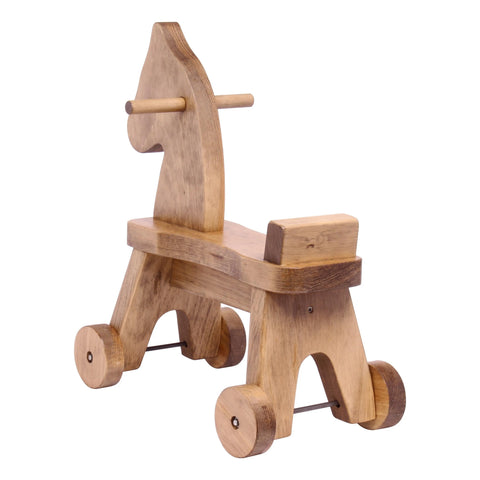 Handcrafted Amish Wooden Toddler Ride-On Horse Toy 18 Inch – Non-Toxic Finish | Made in USA Amish Toy Box  Toy