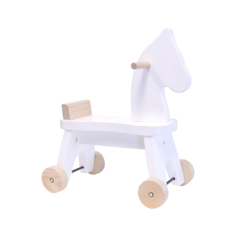Handcrafted Amish Wooden Toddler Ride-On Horse Toy 18 Inch – Non-Toxic Finish | Made in USA Amish Toy Box  Toy