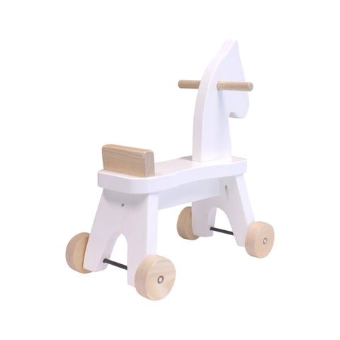 Handcrafted Amish Wooden Toddler Ride-On Horse Toy 18 Inch – Non-Toxic Finish | Made in USA Amish Toy Box  Toy