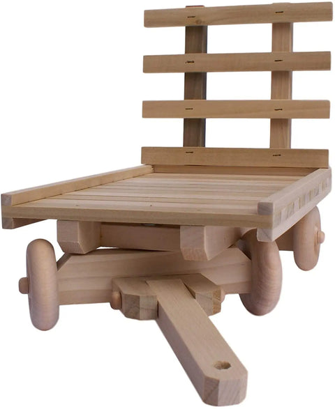 Handcrafted Amish Wooden Toy Hay Wagon 10 Inch – Durable Poplar Wood Kids Farm Play | Made in USA Amish Toy Box  Wooden Toys