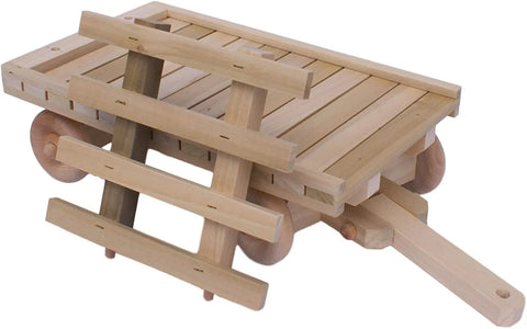 Handcrafted Amish Wooden Toy Hay Wagon 10 Inch – Durable Poplar Wood Kids Farm Play | Made in USA Amish Toy Box  Wooden Toys