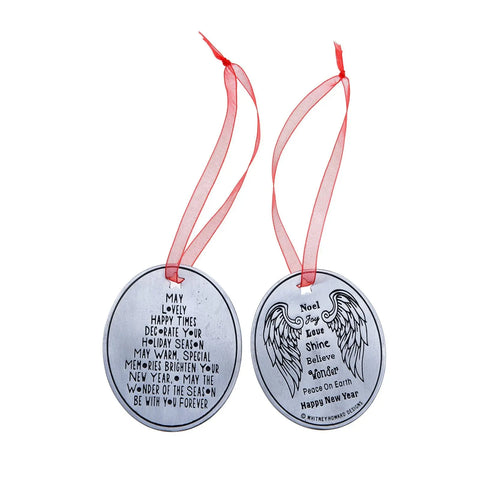 Handcrafted Angel Holiday Ornament – Recycled Lead-Free Pewter | Inspirational Christmas Gift | Made in USA Whitney Howard Designs  Ornaments