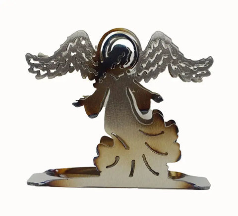Handcrafted Angel Metal Napkin Holder – Rustic Table Decor – Veteran-Owned | Made in USA Knights Home Decor  item