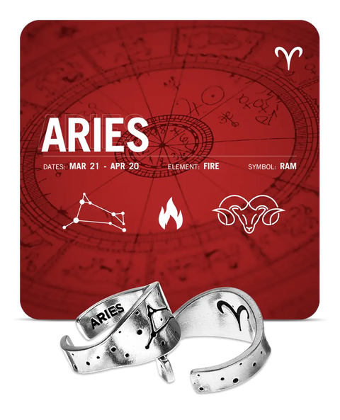 Handcrafted Aries Zodiac Ring – Recycled Lead-Free Pewter Astrological Jewelry | Made in USA Whitney Howard Designs  Zodiac Rings
