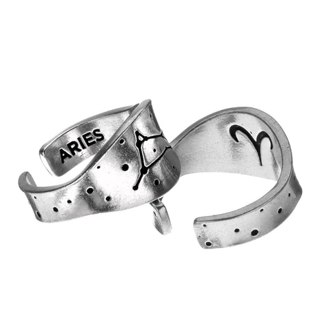 Handcrafted Aries Zodiac Ring – Recycled Lead-Free Pewter Astrological Jewelry | Made in USA Whitney Howard Designs  Zodiac Rings