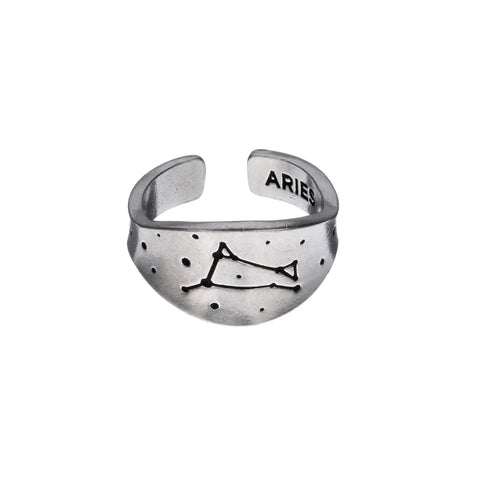 Handcrafted Aries Zodiac Ring – Recycled Lead-Free Pewter Astrological Jewelry | Made in USA Whitney Howard Designs  Zodiac Rings