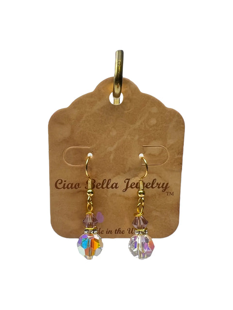 Handcrafted Austrian Crystal Drop Earrings 1 Inch – Sparkling Dangle Jewelry | Made in USA by Ciao Bella Michelle Marie Boutique  Earrings
