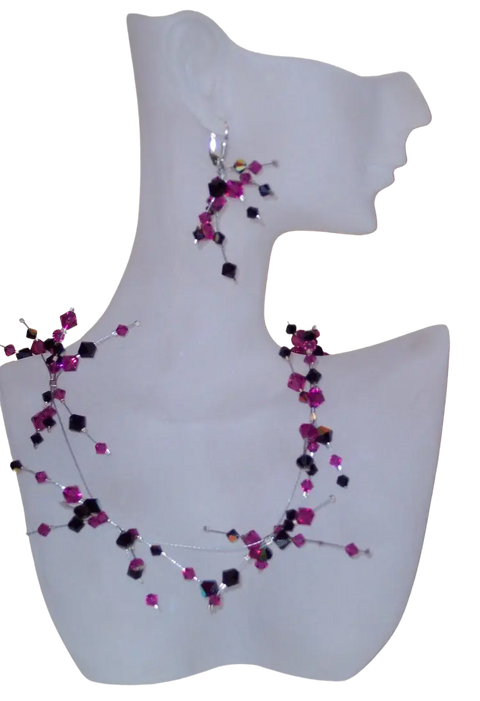 Handcrafted Austrian Crystal Starlight Necklace – Adjustable Steel Wire Design – Gift Boxed | Made in USA Michelle Marie Boutique  Necklace