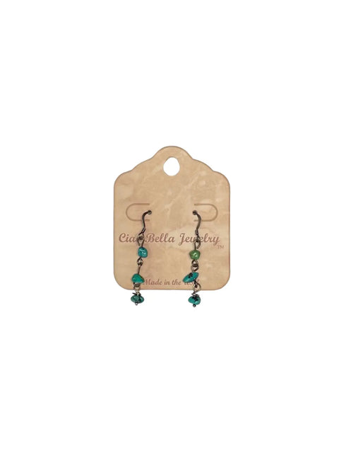 Handcrafted Aventurine Stone Drop Earrings – Lightweight Triple Rock Design | Made in USA Jewelry Michelle Marie Boutique  Earrings