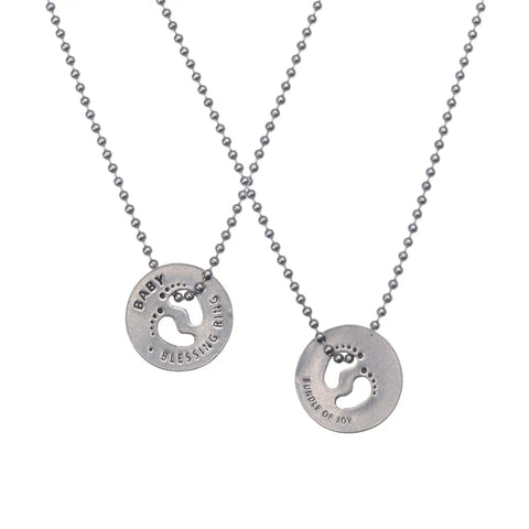 Handcrafted Baby Blessing Ring Charm – Recycled Pewter Token for Baby Shower Gifts | Made in USA Whitney Howard Designs  Blessing Ring