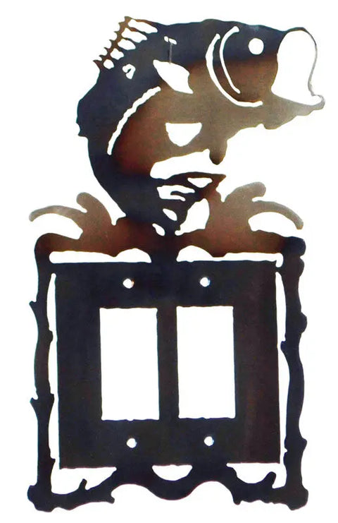 Handcrafted Bass Fish Light Switch Cover – Rustic Toggle Wall Plate Decor | Made in USA Knights Home Decor  item