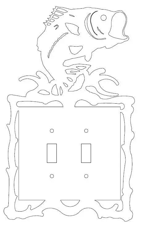 Handcrafted Bass Fish Light Switch Cover – Rustic Toggle Wall Plate Decor | Made in USA Knights Home Decor  item