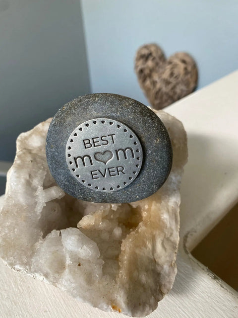 Handcrafted Best Mom Ever Keepsake Stone Decorative Paperweight – Whitney Howard Designs | Made in USA Whitney Howard Designs  Rock Garden
