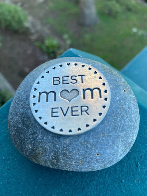 Handcrafted Best Mom Ever Keepsake Stone Decorative Paperweight – Whitney Howard Designs | Made in USA Whitney Howard Designs  Rock Garden