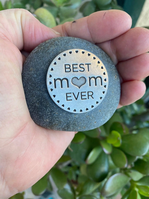 Handcrafted Best Mom Ever Keepsake Stone Decorative Paperweight – Whitney Howard Designs | Made in USA Whitney Howard Designs  Rock Garden