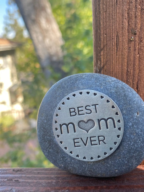 Handcrafted Best Mom Ever Keepsake Stone Decorative Paperweight – Whitney Howard Designs | Made in USA Whitney Howard Designs  Rock Garden