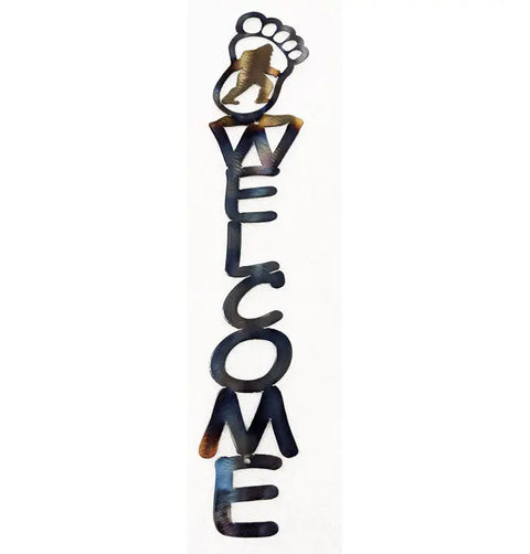 Handcrafted Bigfoot Metal Welcome Sign – Rustic Outdoor Wall Decor | Made in USA Knights Home Decor  item