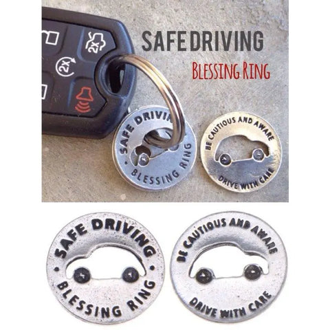 Handcrafted Blessing Ring Key Ring – Inspirational Pewter Charm | Made in USA Whitney Howard Designs  Blessing Ring