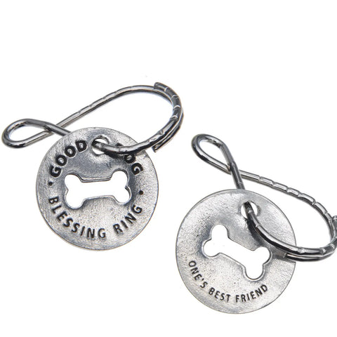 Handcrafted Blessing Ring Key Ring – Inspirational Pewter Charm | Made in USA Whitney Howard Designs  Blessing Ring