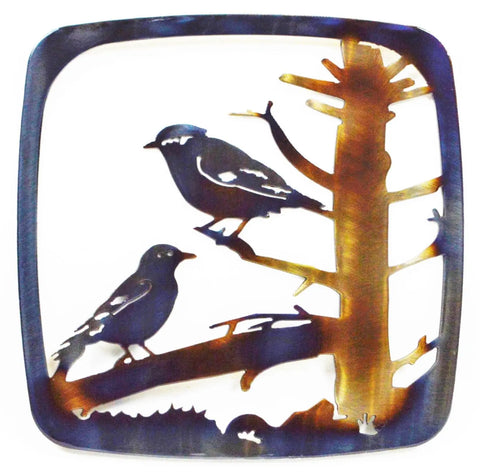 Handcrafted Blue Bird Metal Trivet – Rustic Kitchen Hot Plate Protector | Made in USA Knights Home Decor  item