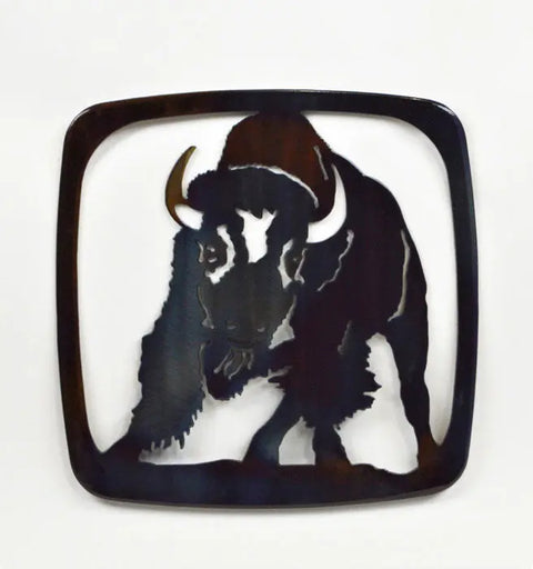 Handcrafted Buffalo Metal Trivet – Heat Treated Kitchen Essentials | Made in USA Knights Home Decor  item
