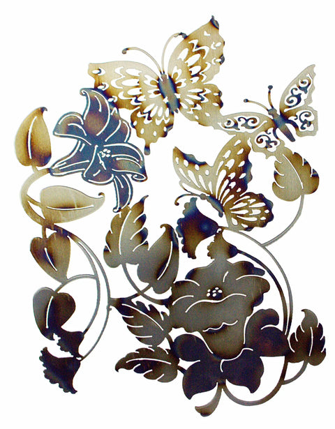 Handcrafted Butterfly Metal Accent Table – Floral Design – Made in USA | Elegant Home Decor Knights Home Decor  item