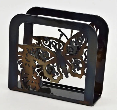 Handcrafted Butterfly Metal Napkin Holder – Decorative Table Organizer | Made in USA Knights Home Decor  item