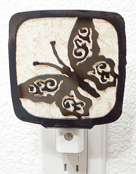 Handcrafted Butterfly Night Light – Artistic Metal Glow | Dream Catcher Decor | Made in USA Knights Home Decor  item