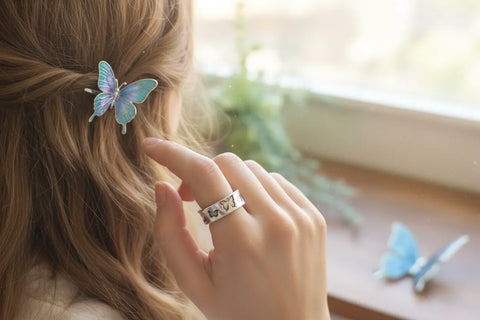 Handcrafted Butterfly Pewter Ring – Inspirational Engraved Quote Jewelry | Made in USA Whitney Howard Designs  InspireRings