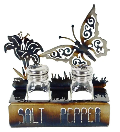 Handcrafted Butterfly Salt and Pepper Shaker Set – Decorative Kitchen Tableware | Made in USA Knights Home Decor  item