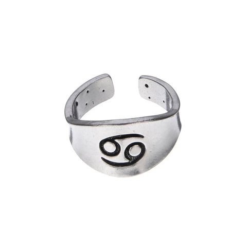 Handcrafted Cancer Zodiac Ring – Recycled Pewter Celestial Band | Made in USA by Whitney Howard Designs Whitney Howard Designs  Zodiac Rings