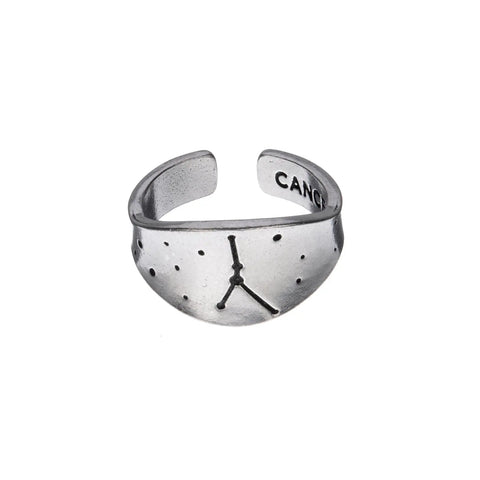 Handcrafted Cancer Zodiac Ring – Recycled Pewter Celestial Jewelry | Made in USA by Whitney Howard Designs Whitney Howard Designs  Zodiac Rings