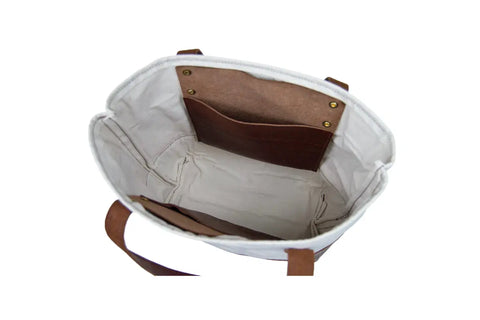 Handcrafted Canvas Tote Bag – Full-Grain Leather Accents | Made in USA Urban Southern  Totes