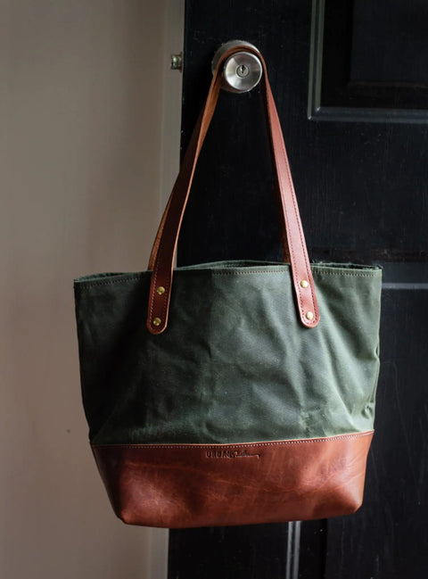 Handcrafted Canvas Tote Bag – Full-Grain Leather Accents | Made in USA Urban Southern  Totes