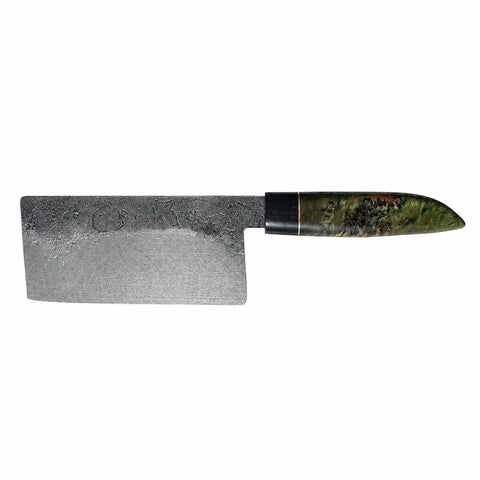 Handcrafted Carbon Steel Kitchen Knife 8 5/8 Inch Blade with Purple Copper Circle Handle – Artisan Cutlery | Made in USA Words with Boards  Knife