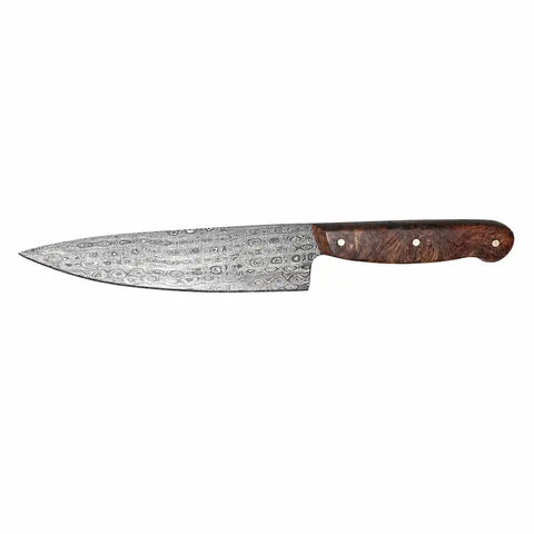 Handcrafted Carbon Steel Kitchen Knife 8 5/8 Inch Blade with Purple Copper Circle Handle – Artisan Cutlery | Made in USA Words with Boards  Knife