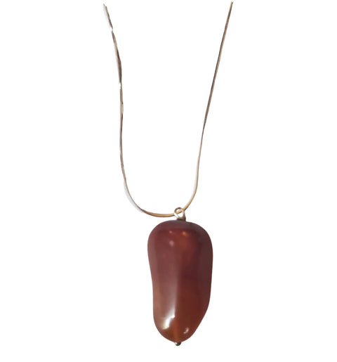 Handcrafted Carnelian Pendant Necklace 18 Inch Sterling Silver Chain – Michelle Marie Boutique | Made in USA Michelle Marie Boutique  Necklace