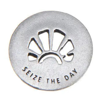 Handcrafted Carpe Diem Blessing Ring Charm – Recycled Pewter Inspirational Jewelry | Made in USA Whitney Howard Designs  Blessing Ring